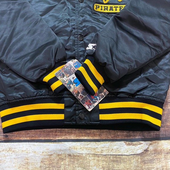 Vintage Pittsburgh Pirates STARTER Jacket Size Small MLB Baseball Satin Bomber - Picture 9 of 11